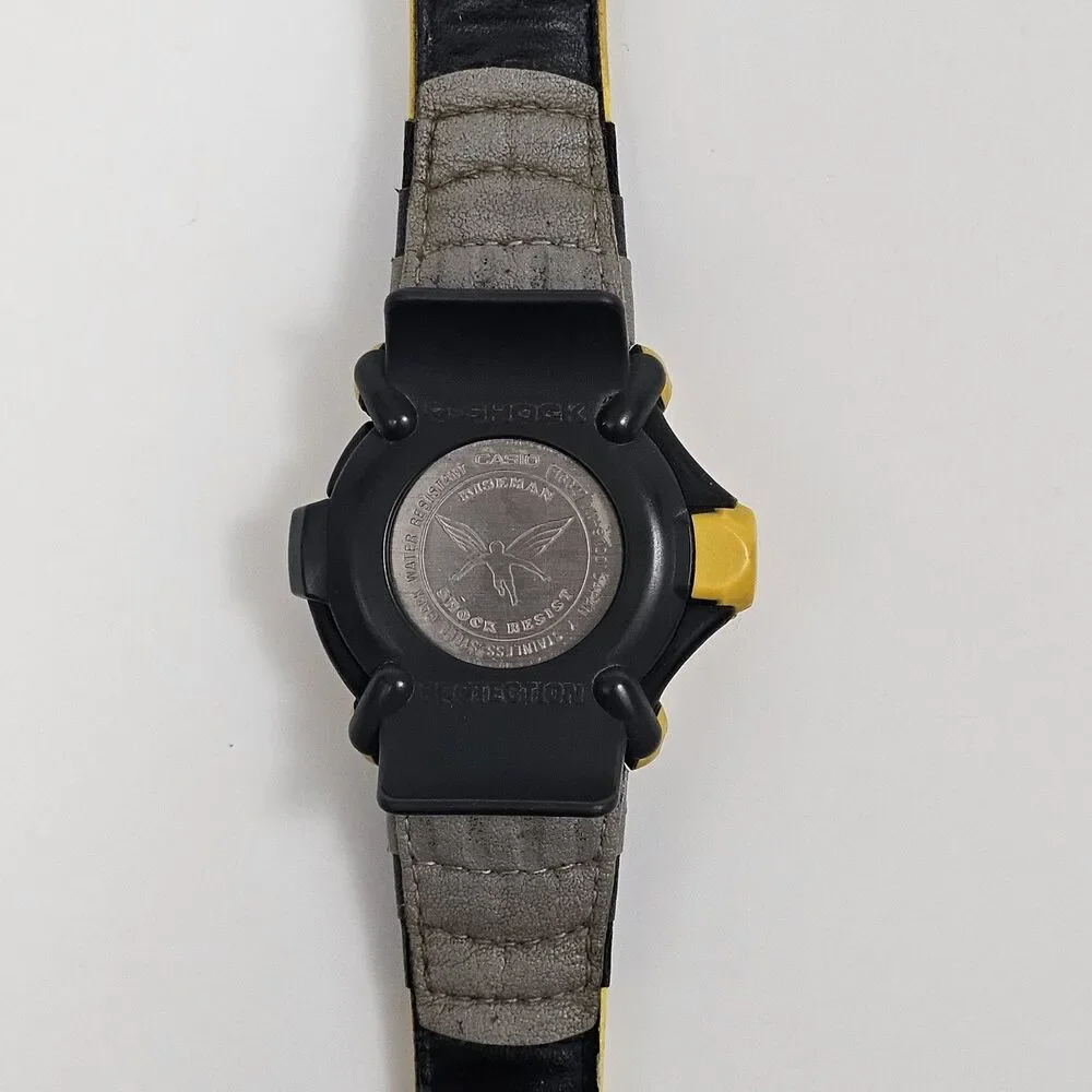 CASIO‎ G-SHOCK RISEMAN DW-9100 Yellow Digital Watch Y2K Vintage Model
